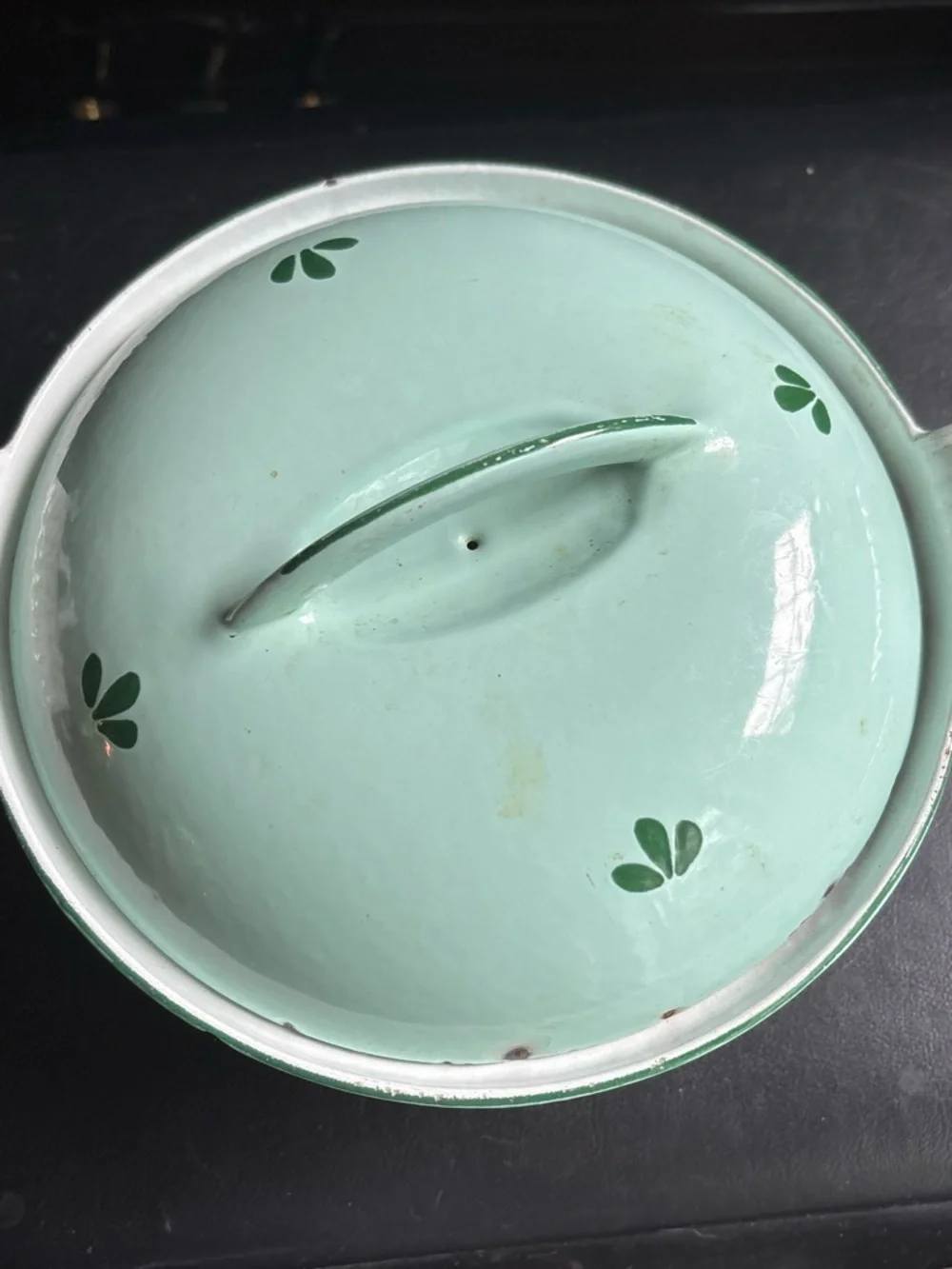 Dru Holland vintage Mint Green Tulip Floral Covered Casserole Dish